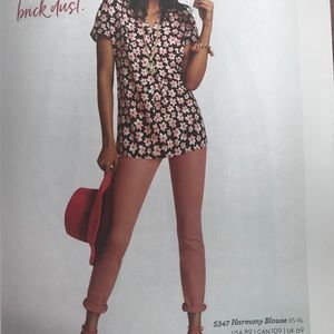 Brick dust curvy skinny jean